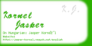 kornel jasper business card